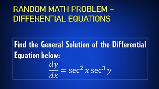 Random Math Problem: Differential Equations