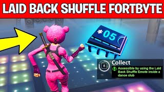 Fortnite Fortbyte Location - Accessible By Using The Laid Back Shuffle Emote Inside A Dance Floor