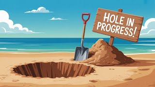 Digging Holes & Talking Parrots | Hole Digging Beach Simulator (PS4)