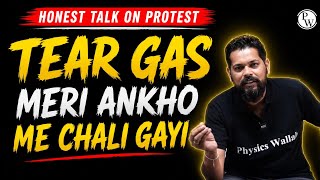 Pankaj sir ki ankho me tear gas . Lathi charge at jantar mantar //PW CLIPSXFORGE. #education#protest
