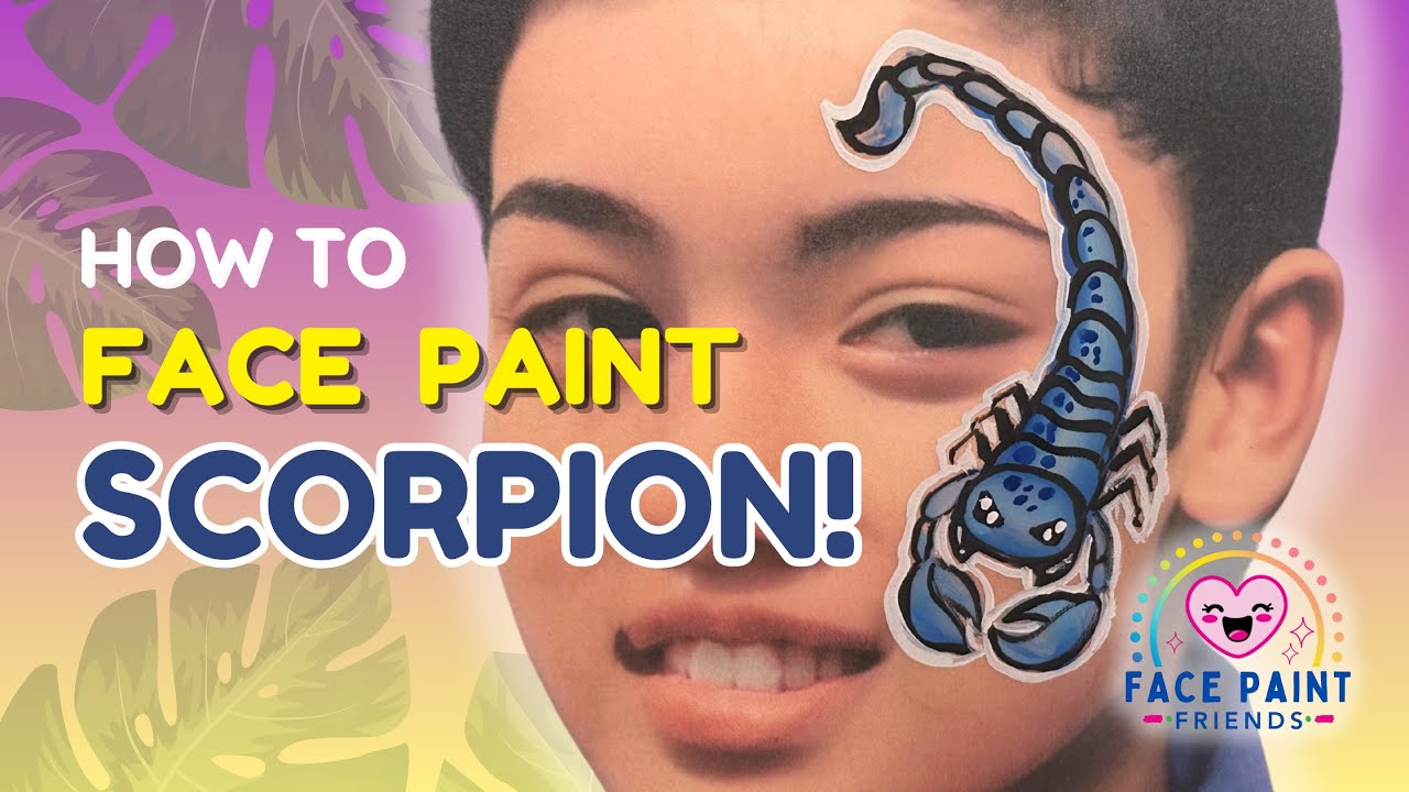 Scorpion Face Paint Tutorial with Fast Demo 💨