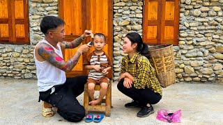 CEO Hung Personally Styles Handsome Little Nam's Hair – Harvesting Water Spinach to Sell the Market.