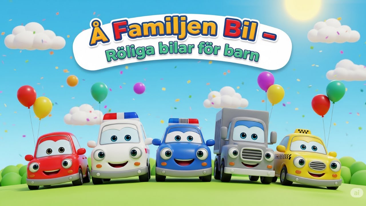 Bilar för Barn 🚙 Familjen Bil Sjunger & Leker 🎵 - YouTube