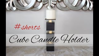 #shorts. Black and Gold cube candle holder. #shorts