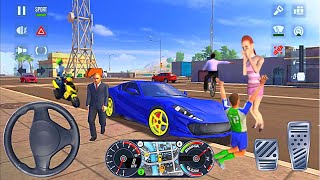 Gas Refiller Station 업적 완료 미친 럭셔리 자동차 드라이버 게임 - Taxi Sim 2020 Luxus UBER city Ride screenshot 1