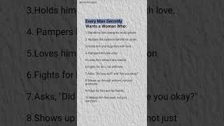 Every man 🧍♂️ secretly wants a woman 🧍♀️ who ✅ #man #woman #secrets #shorts #explore #trending