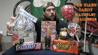 The GIANT CANDY Gauntlet Challenge (7,424 Calories) Doesn't Go As Planned | L.A. BEAST