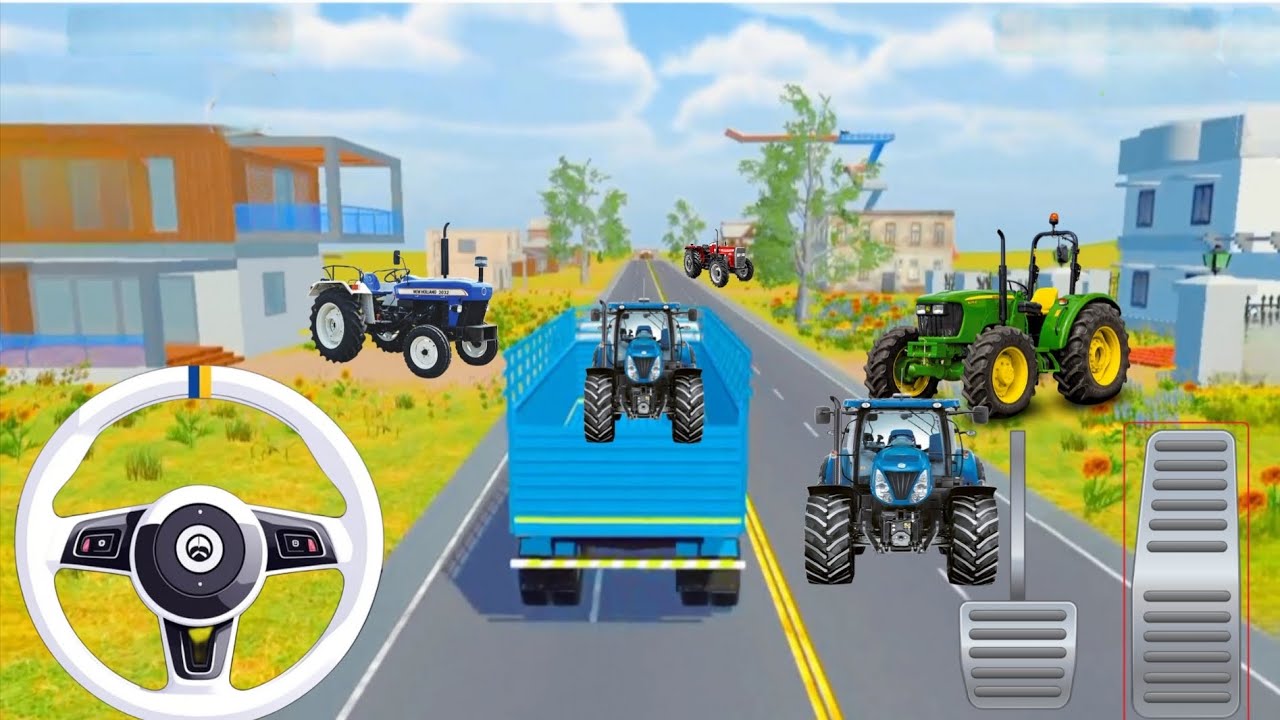 2tractor lodidid inside big truck driver in city hard challenge in game part 12