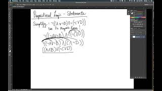 Propositional Logic: Simplifying Statements & Using De Morgan's Law