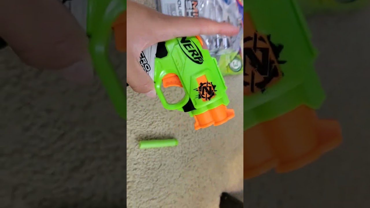 nerf micro shot double shot unboxing and shooting