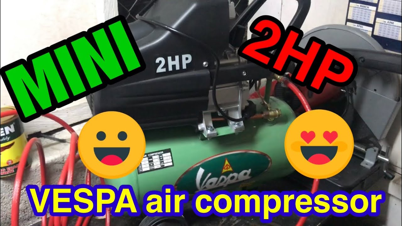 VESPA 2hp MINI AIR COMPRESSOR YouTube