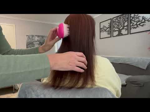 ASMR Hair Brushing with Different Brushes (No Talking)
