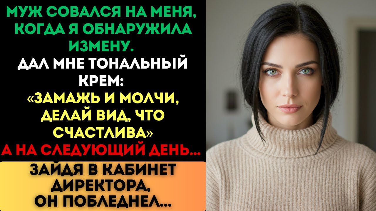 «Замажь и молчи», — сказал муж, сорвавшись на меня. Но в кабинете директора он побледнел...