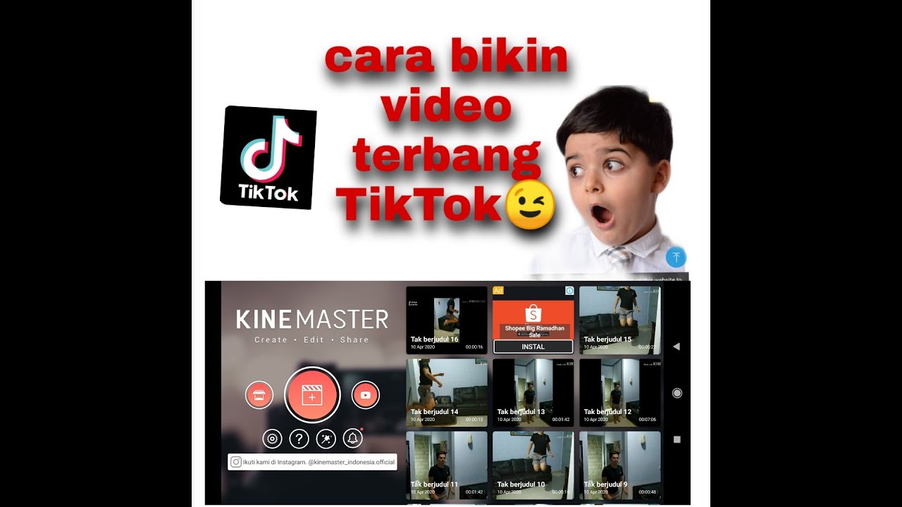 CARA EDIT VIDEO TERBANG TIK TOK - YouTube