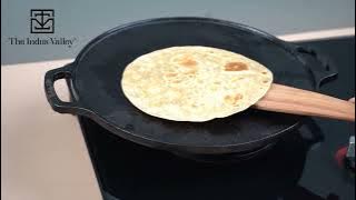 The Indus Valley Cast Iron Double Handle Tawa | Pre-Seasoned | Perfect For Dosa, Roti, Chapati