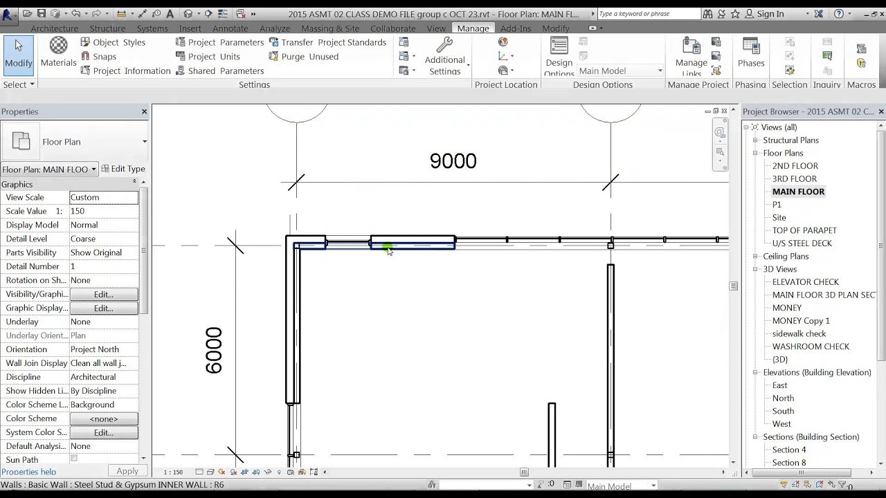 revit office building lesson 33 lineweights level of detail youtube