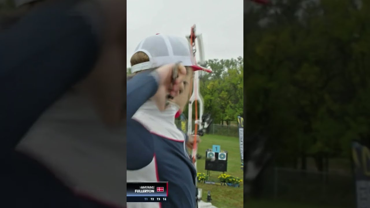 Four targets between Mathias Fullerton and a world title. 🎯🏆 #FieldArchery #shorts
