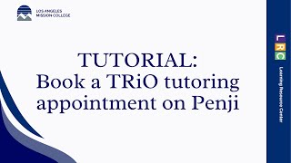 TUTORIAL: Schedule a TRiO tutoring appointment