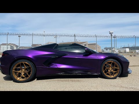 2021 Stingray wrap in black purple iridescent