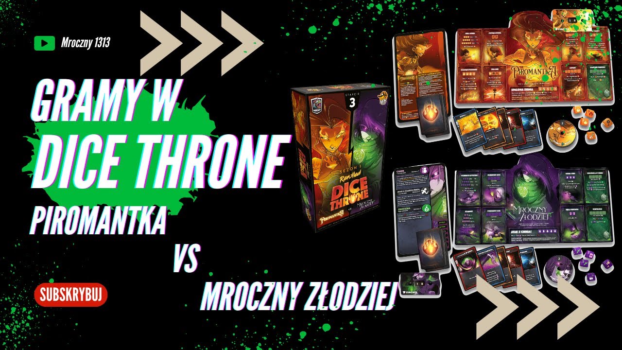 Dice Throne Piromantka vs Mroczny złodziej | Rozgrywka