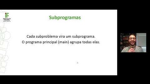 Introdução à Programação - Aula 12 - Subprogramas