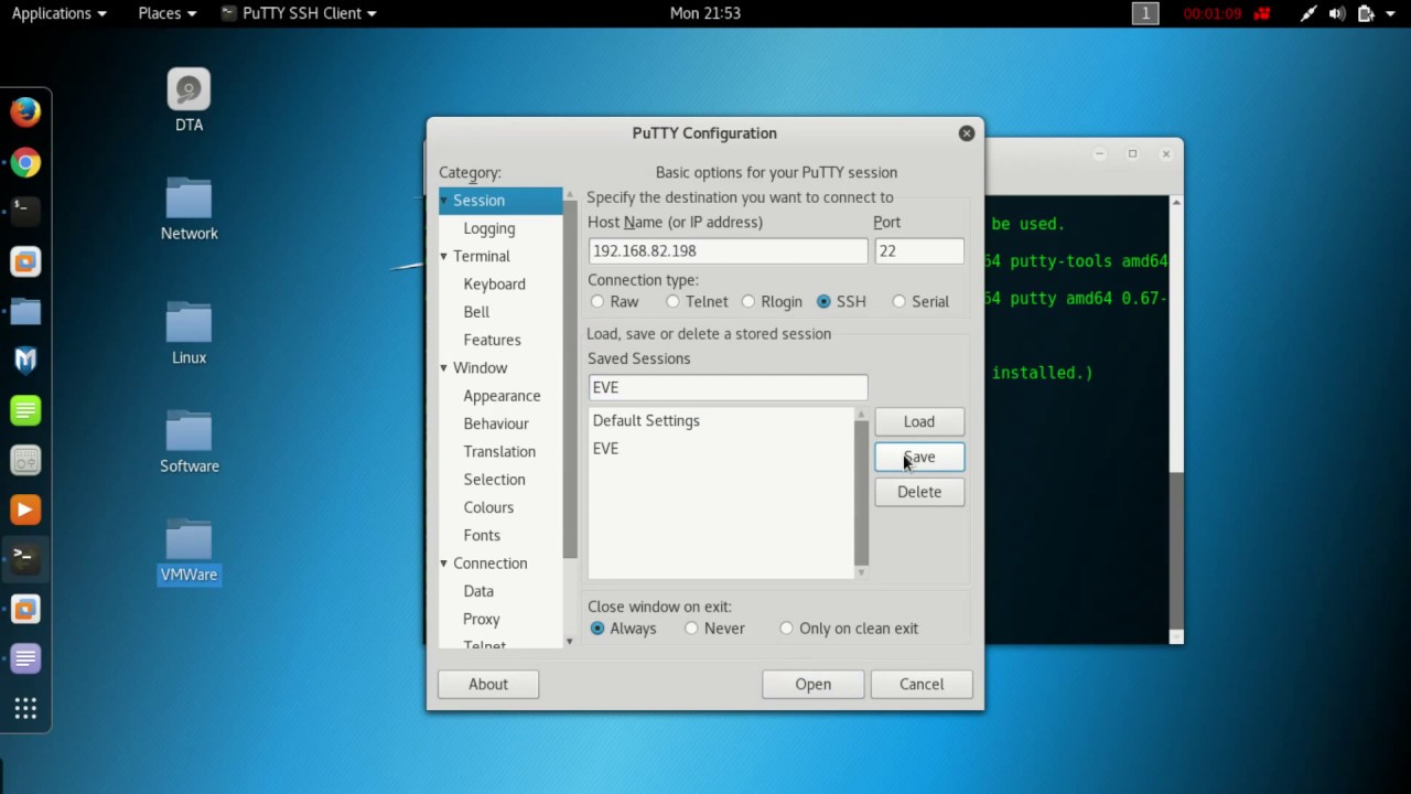 Instalar putty kali linux