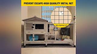 Aivituvin Rabbit Cage Outdoor Indoor Rabbit Hutch with Casters Waterproof Roof, 62" revieww