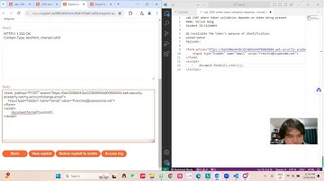 Ports Wigger lab: CSRF where token validation depends on token being present