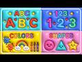 Preschool Learning for Activities 3 Years old at Home | Learn ABC Phonics Shapes Numbers Colors