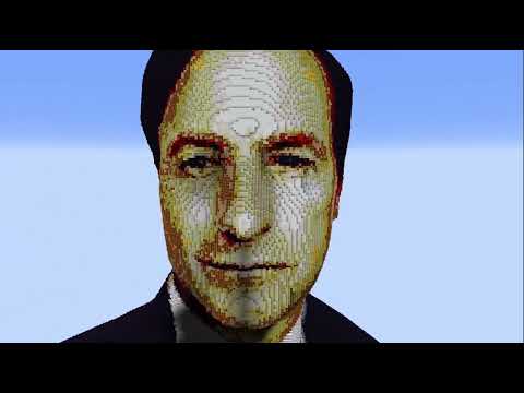 Saul goodman 3d but built in Minecraft