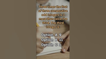 Solve This Aptitude Test Problem on Consecutive Odd Integers! Problems on Numbers