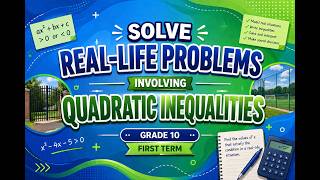 Solving Real-Life Problems Involving Quadratic Inequalities | Grade 10 Mathematics | First Term