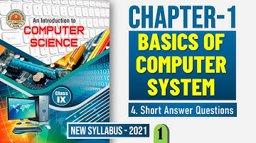 SEBA CLASS 9 | COMPUTER  SCIENCE | CHAPTER 1 | BASICS OF COMPUTER SYSTEM | #deb