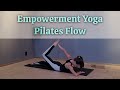 A slower, more form-focused yoga flow, spiced up with Pilates.