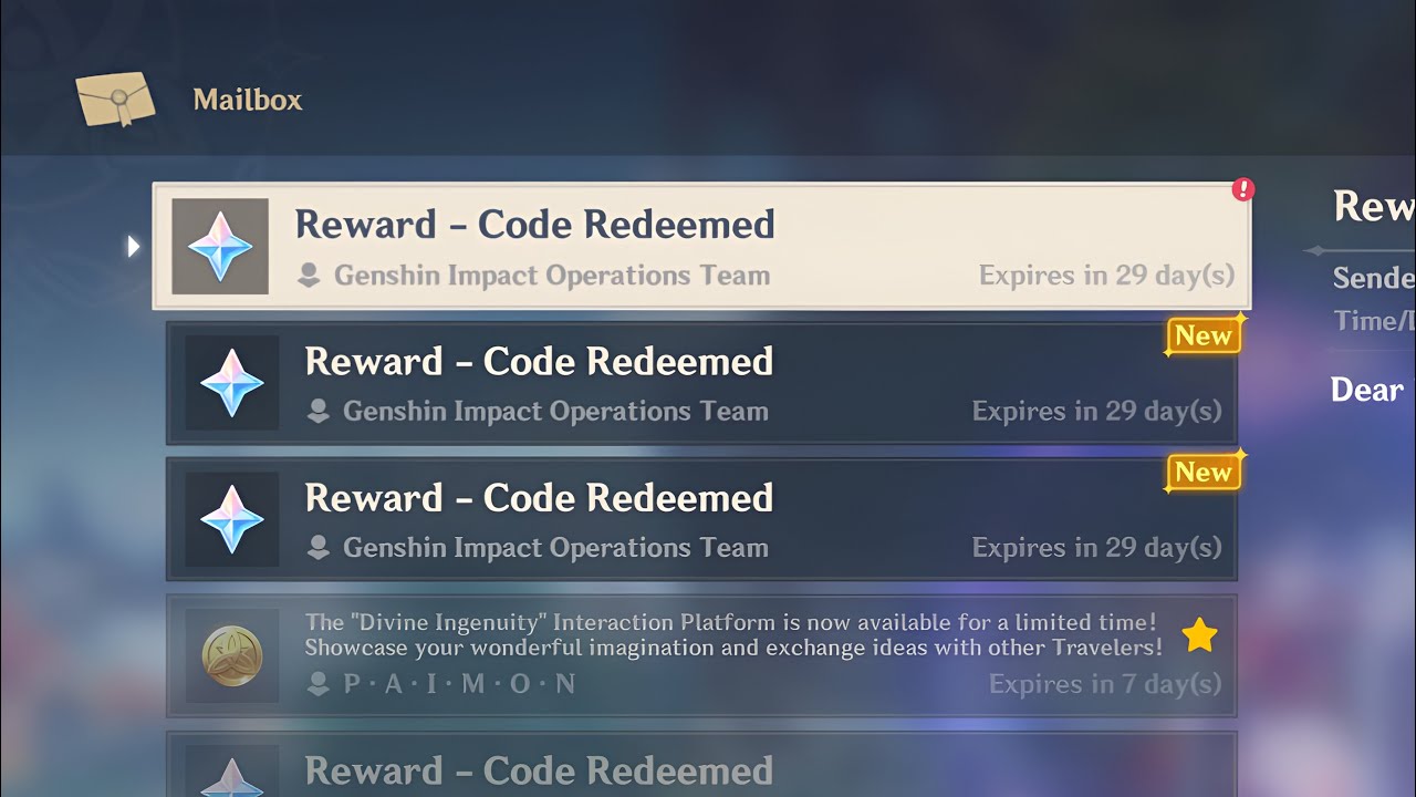 3 New Redemption Codes from 4.0 Special Program