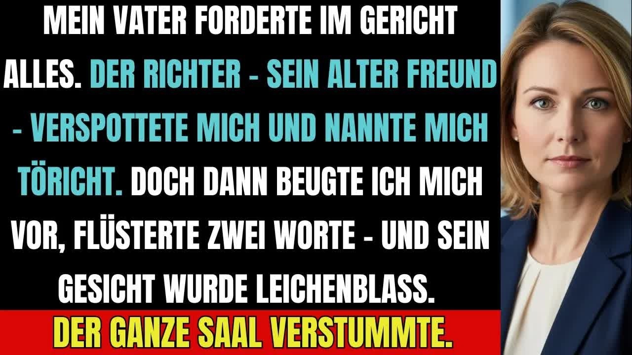 Mein Vater forderte im Gericht alles – bis ich zwei Worte flüsterte, die seinen „Freund schockie