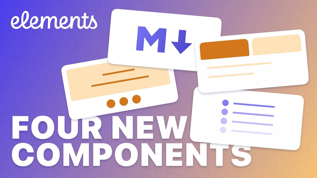 Четыре новых компонента в Elements 2.0 Beta 1