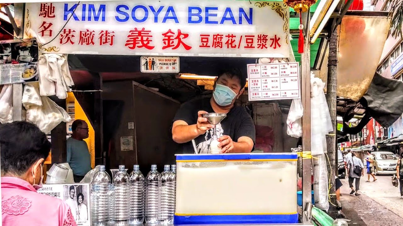 SOYA BEAN MILK TANK TAU FU FA MALAYSIA STREET FOOD PETALING