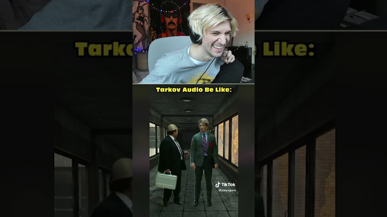 xQc Reacts to Tarkov Audio Be Like  |  