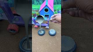 😲🚜 Real Working Mini Tractor Making Cement Pillar 🧱 | Amazing DIY Construction Machine ⚙️ #shorts