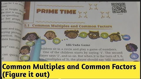Common Multiples and Common Factors  | Chapter -5 Prime Time | Class -6th Maths - Ganita Prakash