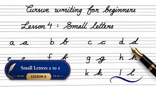 Cursive Writing for Beginners – Lesson 4 | Small Alphabets from a to z | AthysCalligraphy