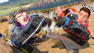 LIPÃO e BIT GAMER em uma CORRIDA DE DEMOLIÇÃO! - Wreckfest screenshot 5