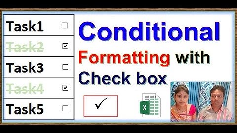 Conditional Formatting with Check box |checkbox in excel checkbox with format in excel| color change