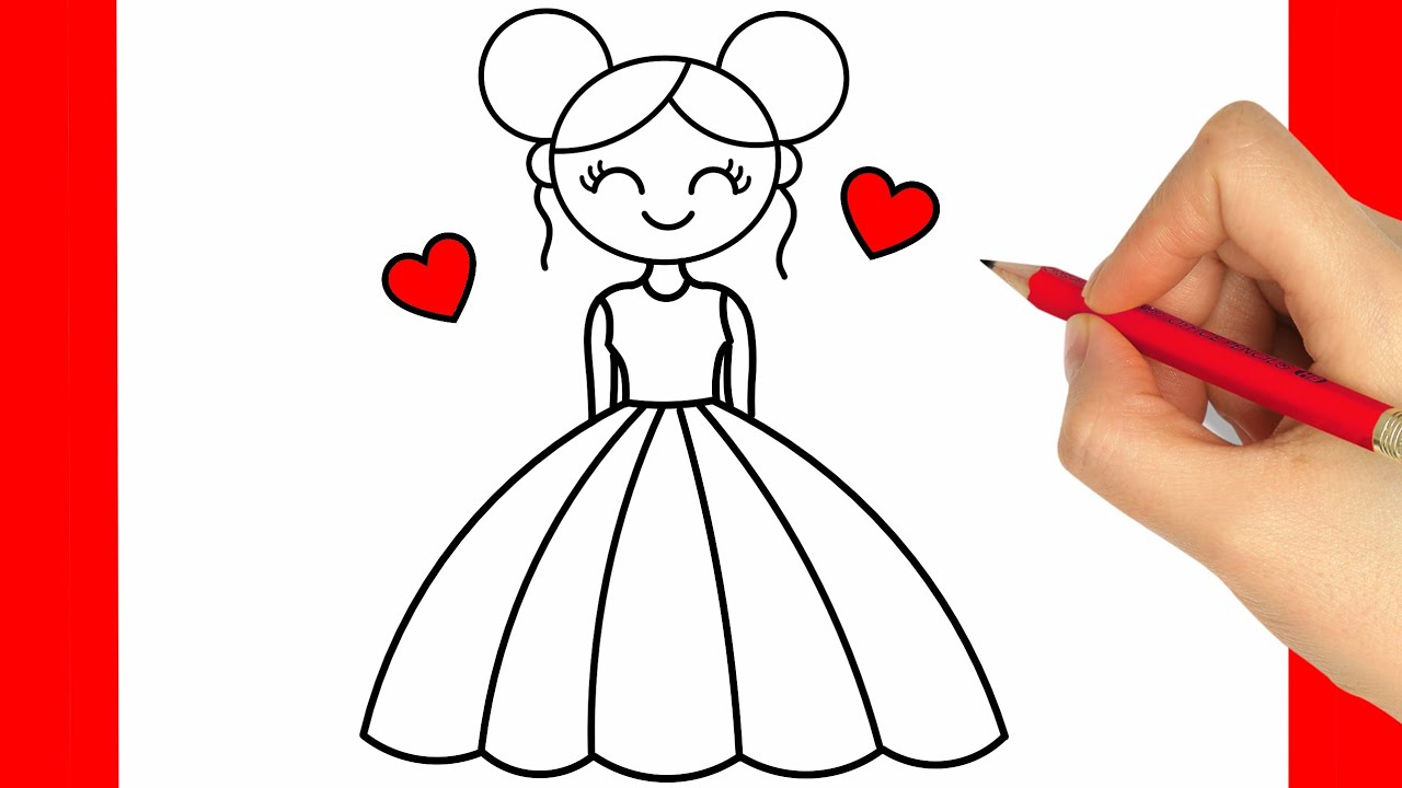 CÓMO DIBUJAR UNA NIÑA CÓMO DIBUJAR UNA PRINCESA YouTube