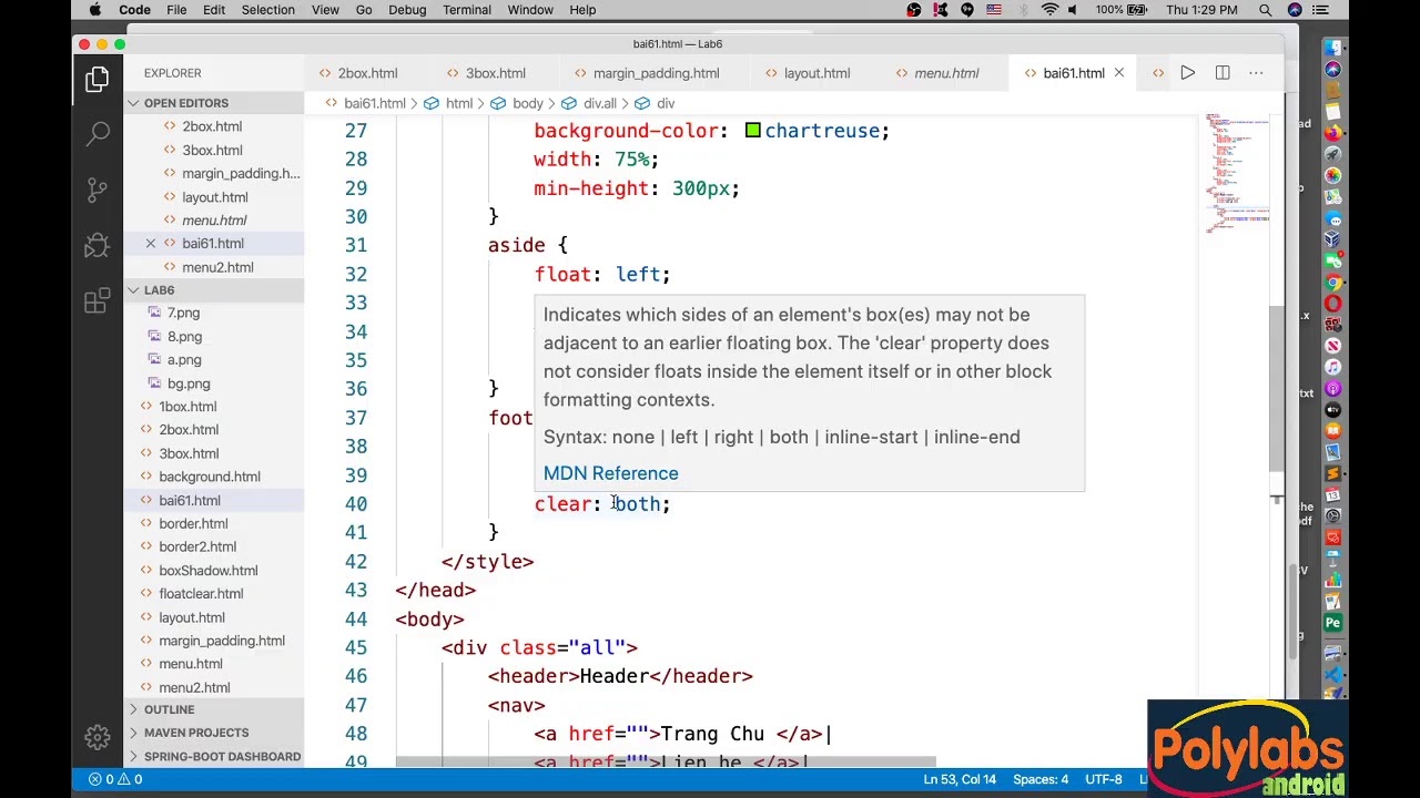 HTML&CSS cơ bản - Bai 6 - BOX MODEL VÀ LAYOUT trong HTML - YouTube