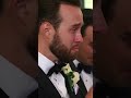 Emotional groom sheds happy tears after seeing his bride for the first time shorts