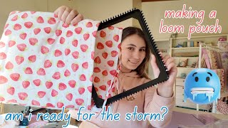 Packing orders and making a potholder loom pouch 🧶 am I ready for the snowstorm?? 🥶
