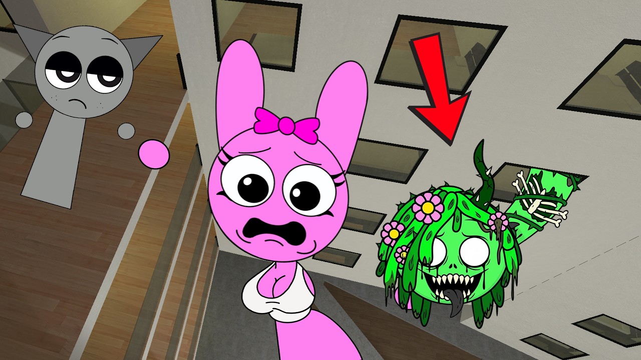 Pinki Is About To Fall, Can Gray Help Her | Sprunki In Garry's Mod