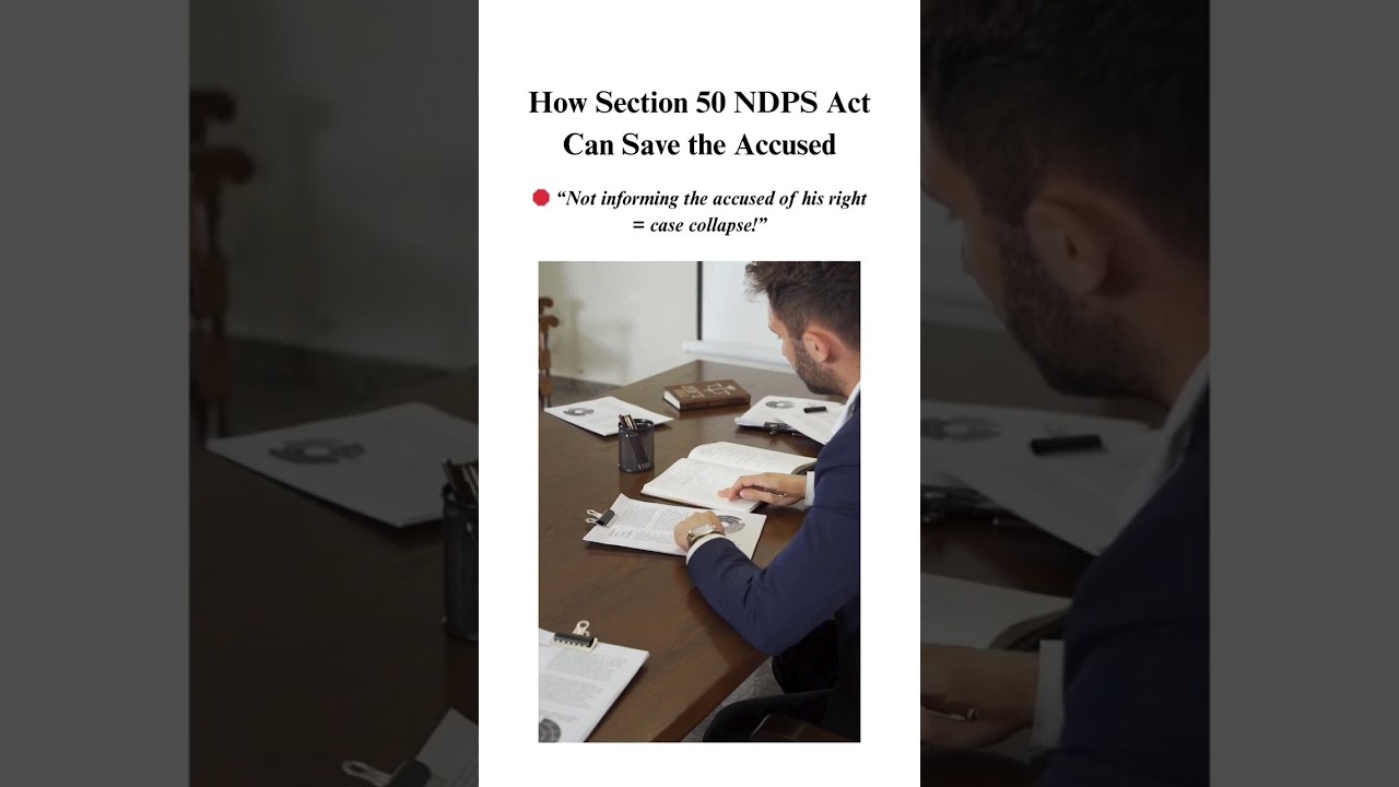 How Section 50 NDPS Act Can Save the Accused ! 
